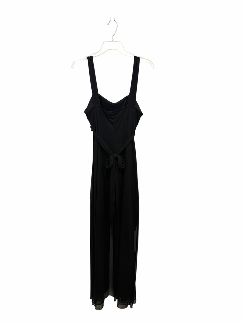 connected apparel Black Beaded Empire-Waist Maxi Dress with Wide Straps - Picture 2 of 5